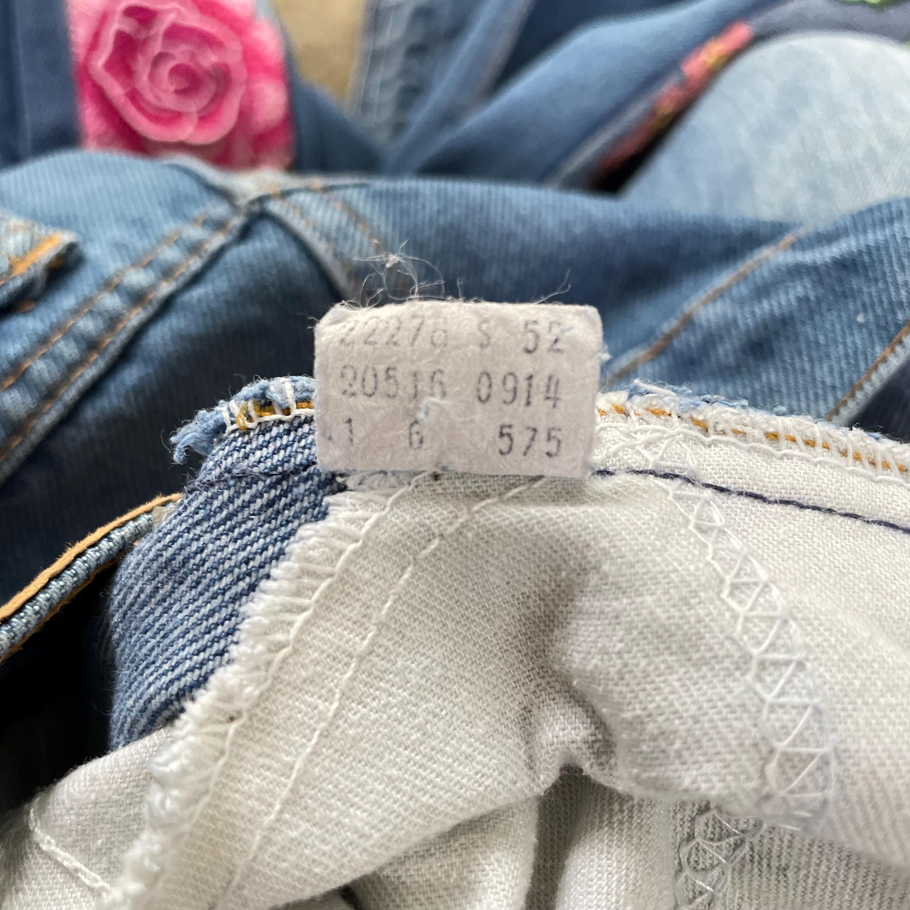 Ready to Ship 30 X 33 Vintage 80s Levis Floral Jeans Flare Wide