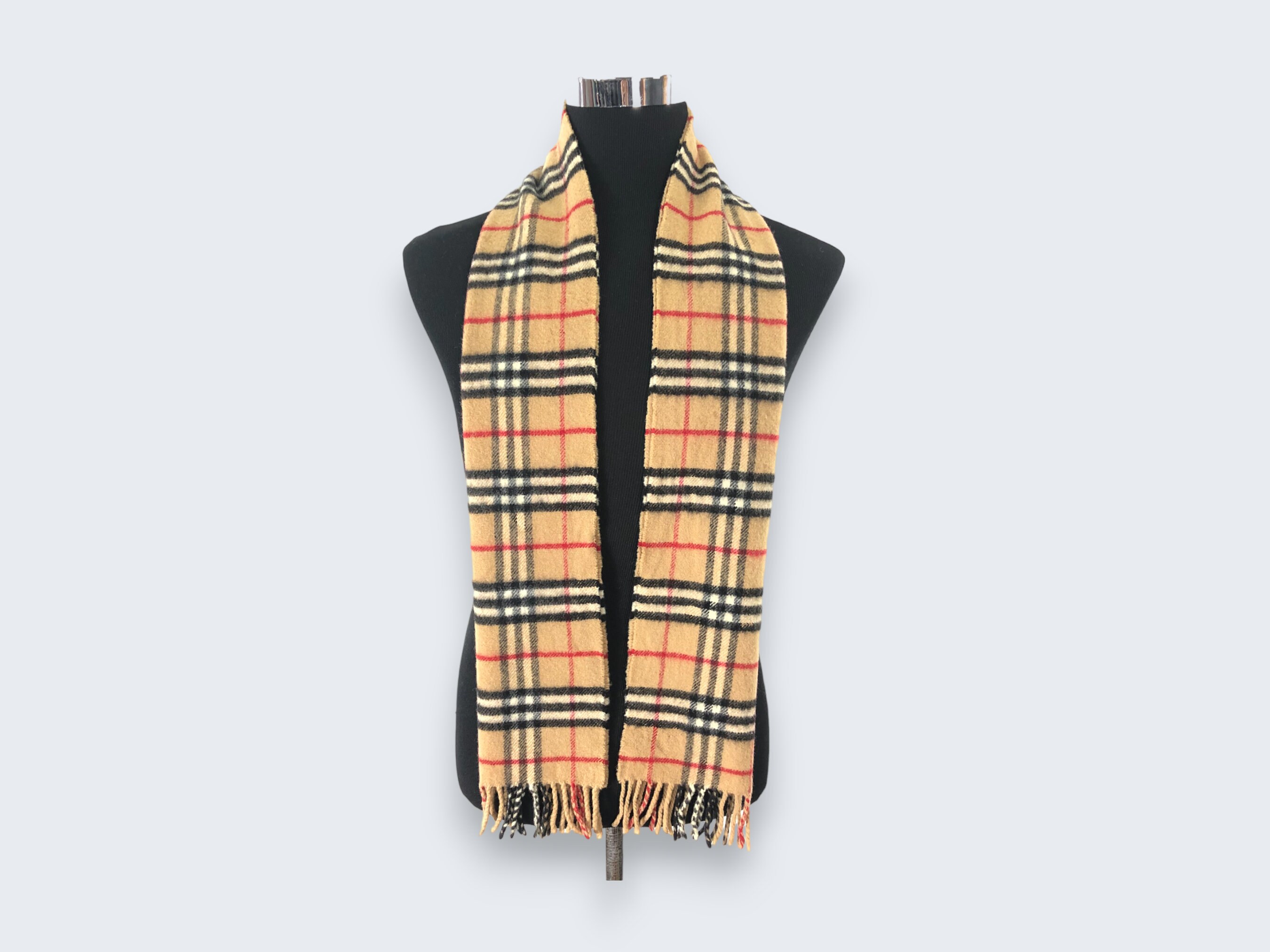 Bufanda Burberry vintage Silenciador de cachemira de lana Nova Check de los anos 90 regalo de lujo perfecto para los entusiastas de la moda Etsy Espana