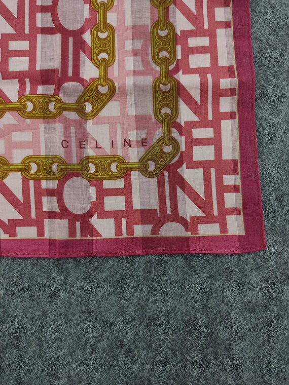 セリーヌ ハンカチ 本物 ヴィンテージ 90年代 デザイナーアクセサリー