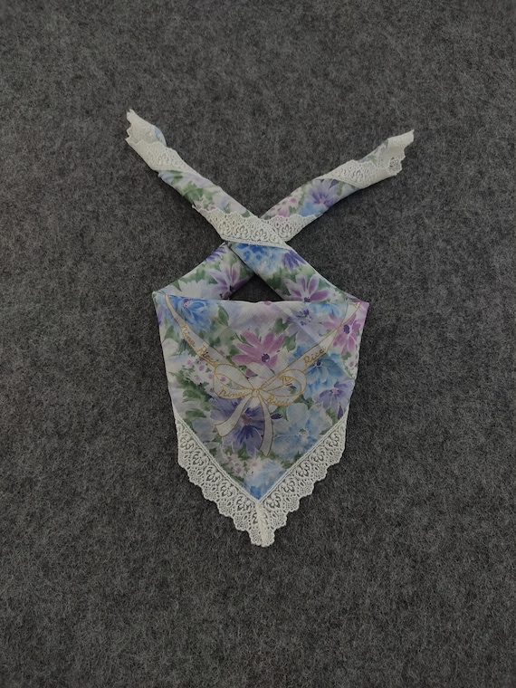 90s Authentic Vintage Nina Ricci Handkerchief Nec… - image 1