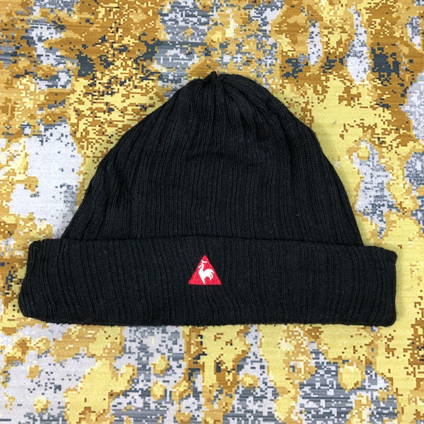 Vintage Le Coq Sportif Retro Style Vintage Beanie Hat Warm & Stylish Ideal for Cold Weather Great Birthday Gift for Vintage Aficionados