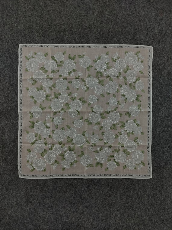 Vintage Hanae Mori Handkerchief - 90s Floral Japa… - image 2