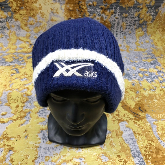 Vintage Asics Retro Style Vintage Beanie Hat Warm… - image 1