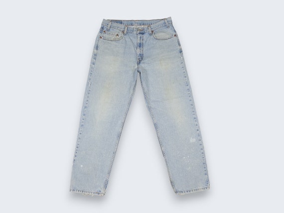 36 X 30 Vintage 90s Levis 550 Jeans Light Wash Distress Faded 