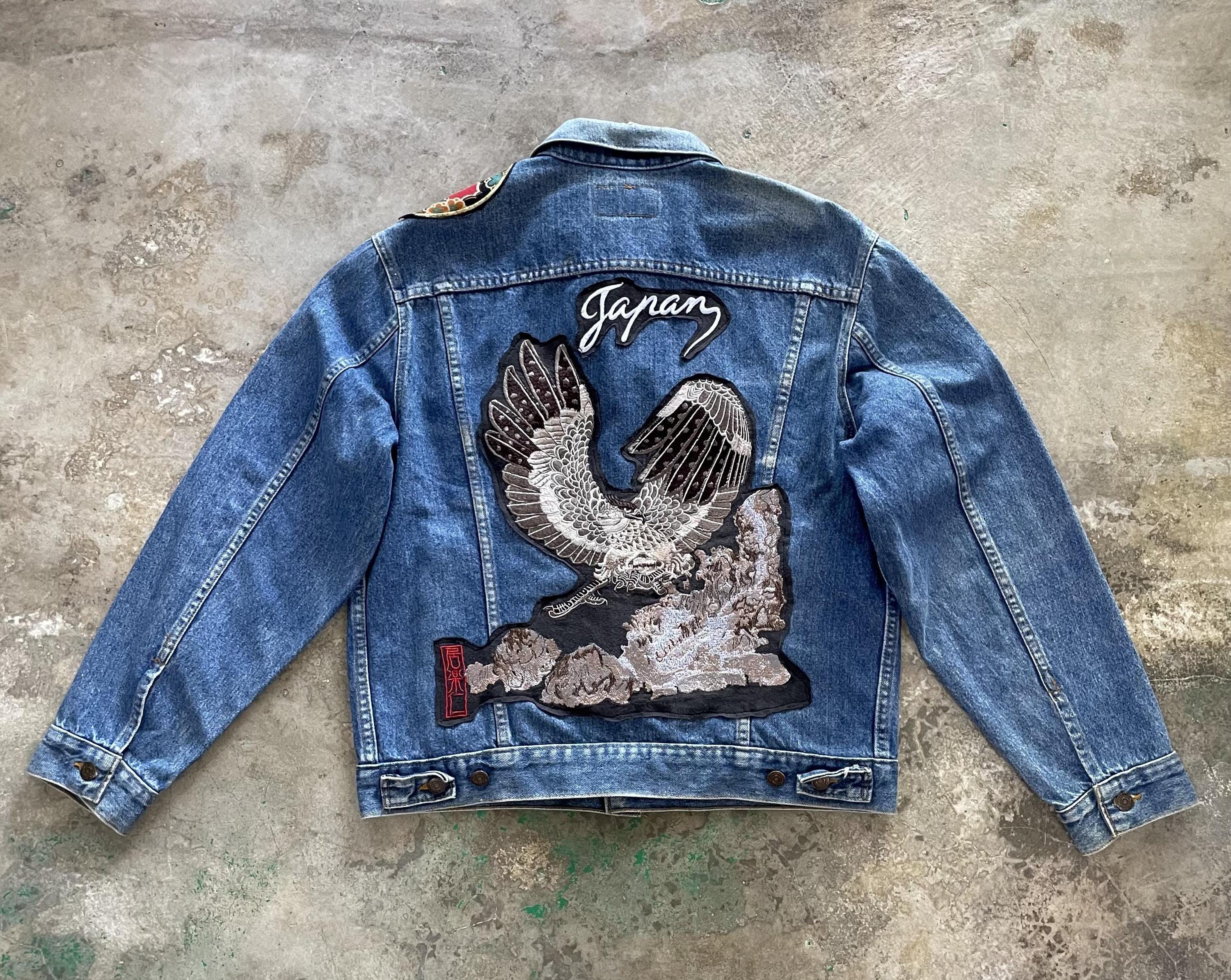 1 of 1 Vintage 90s Levis Denim Jacket Patch Work Denim Made in Usa