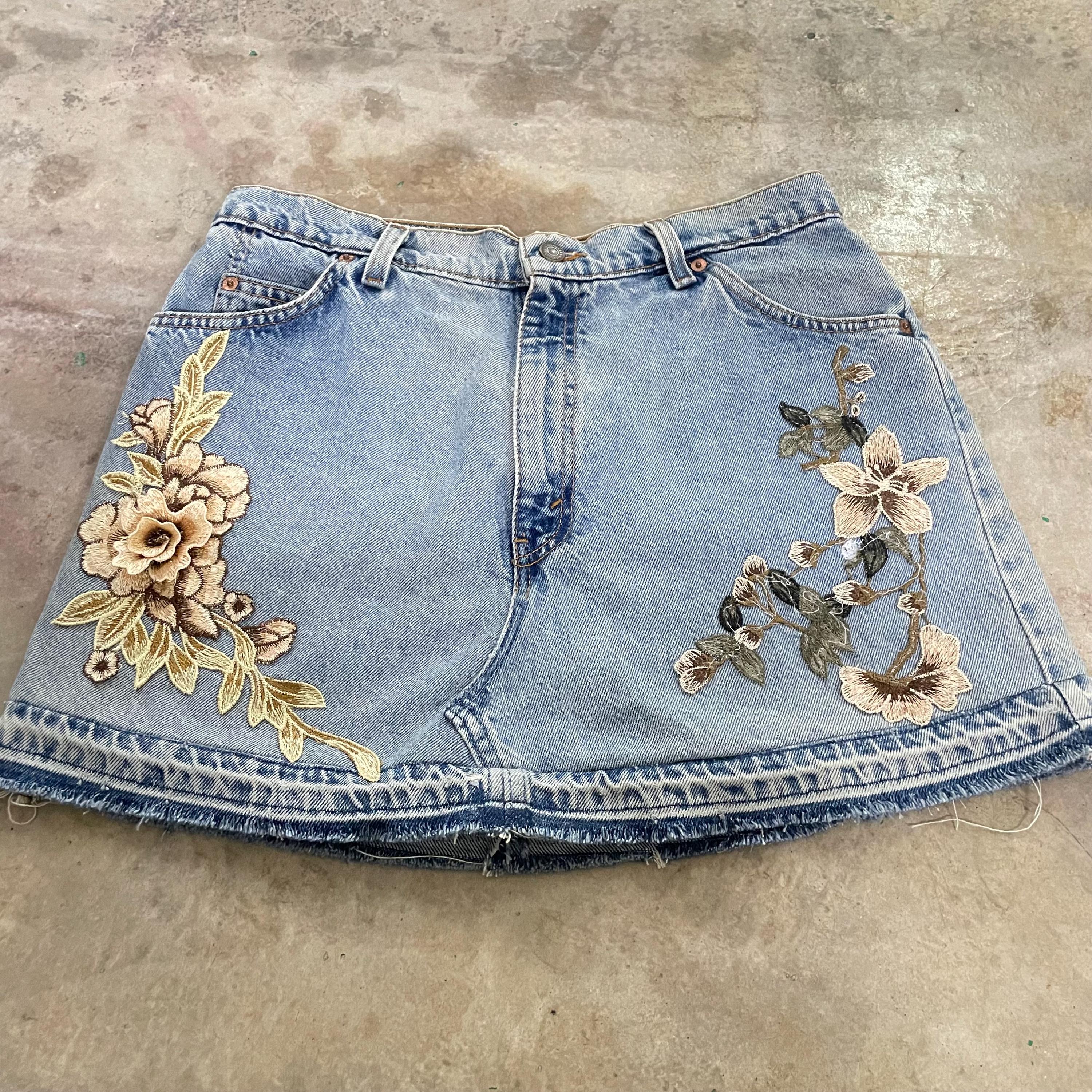 Ready to Ship Size 32 Vintage 90s Levis 912 Mini Skirt Made in Usa