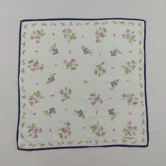 Burberry Floral Handkerchief Authentic Vintage 90… - image 2