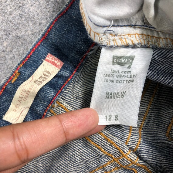 33 x 31.5 Vintage Levis 550 Jeans Light Wash Dist… - image 9