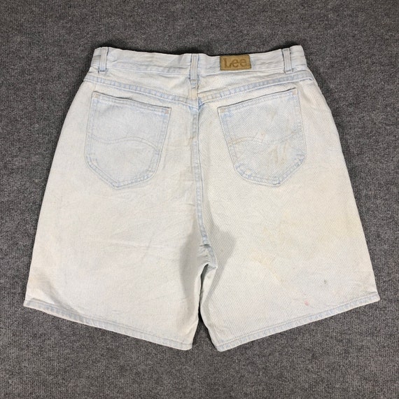 33 x 7.5 90s Vintage Lee Jeans Short Jeans Light … - image 2