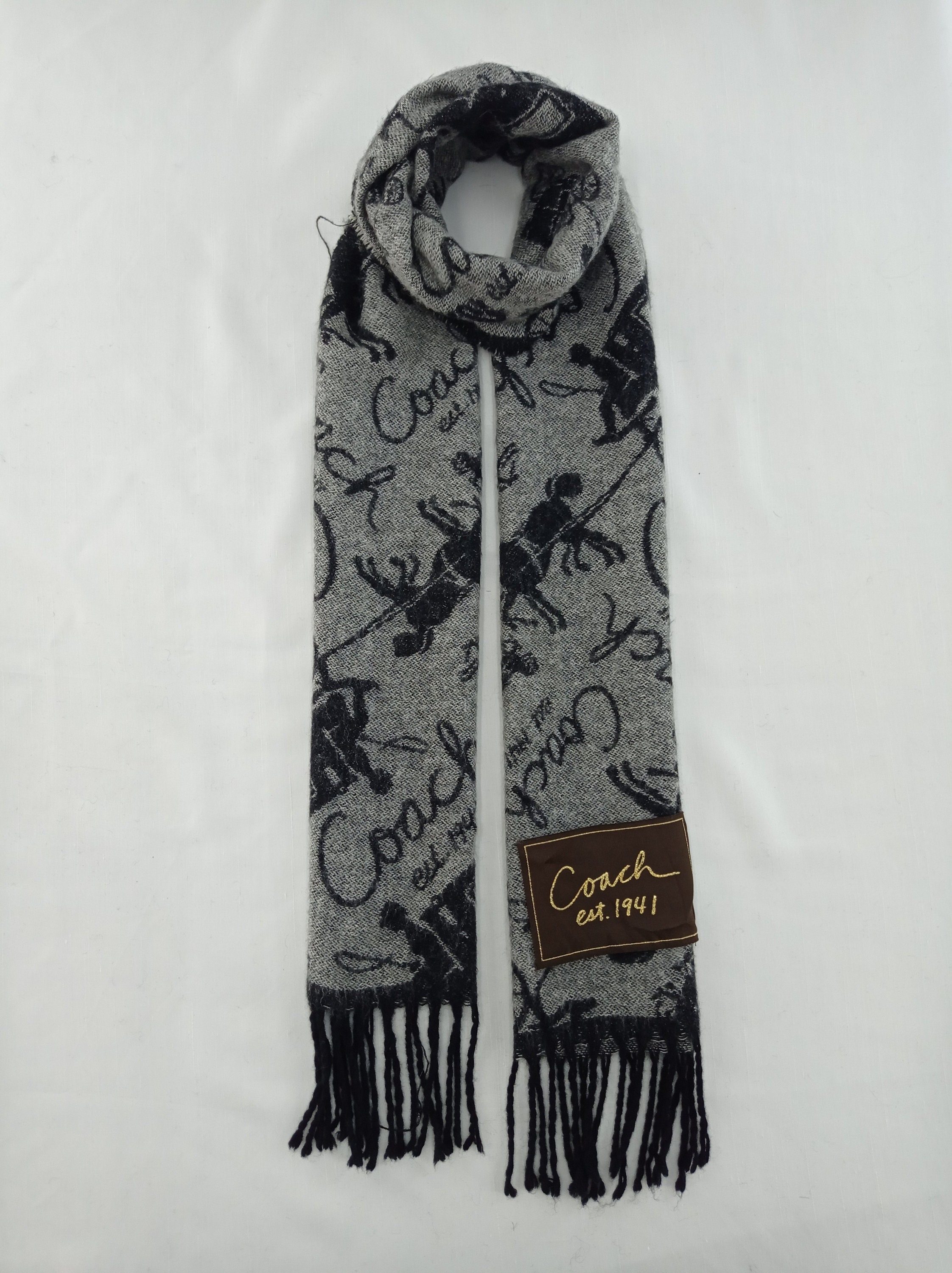 Coach Scarf - Etsy Coach Scarf - Etsy