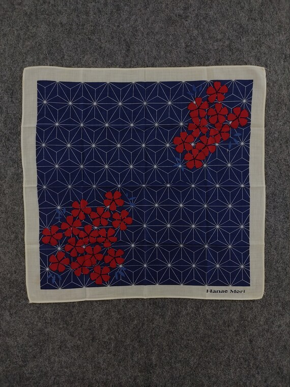 Vintage Hanae Mori Handkerchief - 90s Floral Japa… - image 2