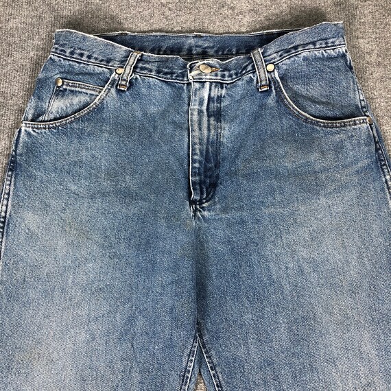 32 x 35.5 Vintage Wrangler Jeans - 90s Light Wash… - image 4