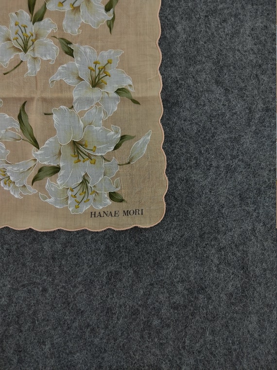 Vintage Hanae Mori Handkerchief - 90s Floral Japa… - image 3