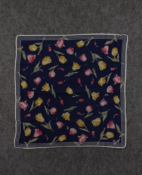 Authentic Kenzo Handkerchief, 1990s Floral Print,… - image 2
