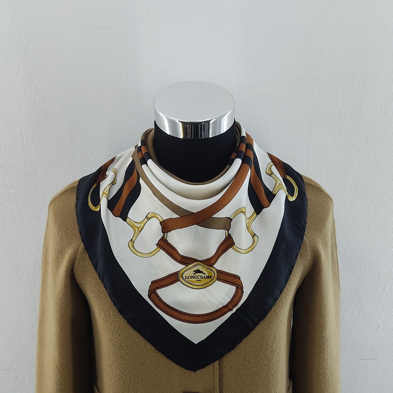 Vintage Longchamp Silk Scarf Spring Summer Autumn Scarf Luxury Etsy