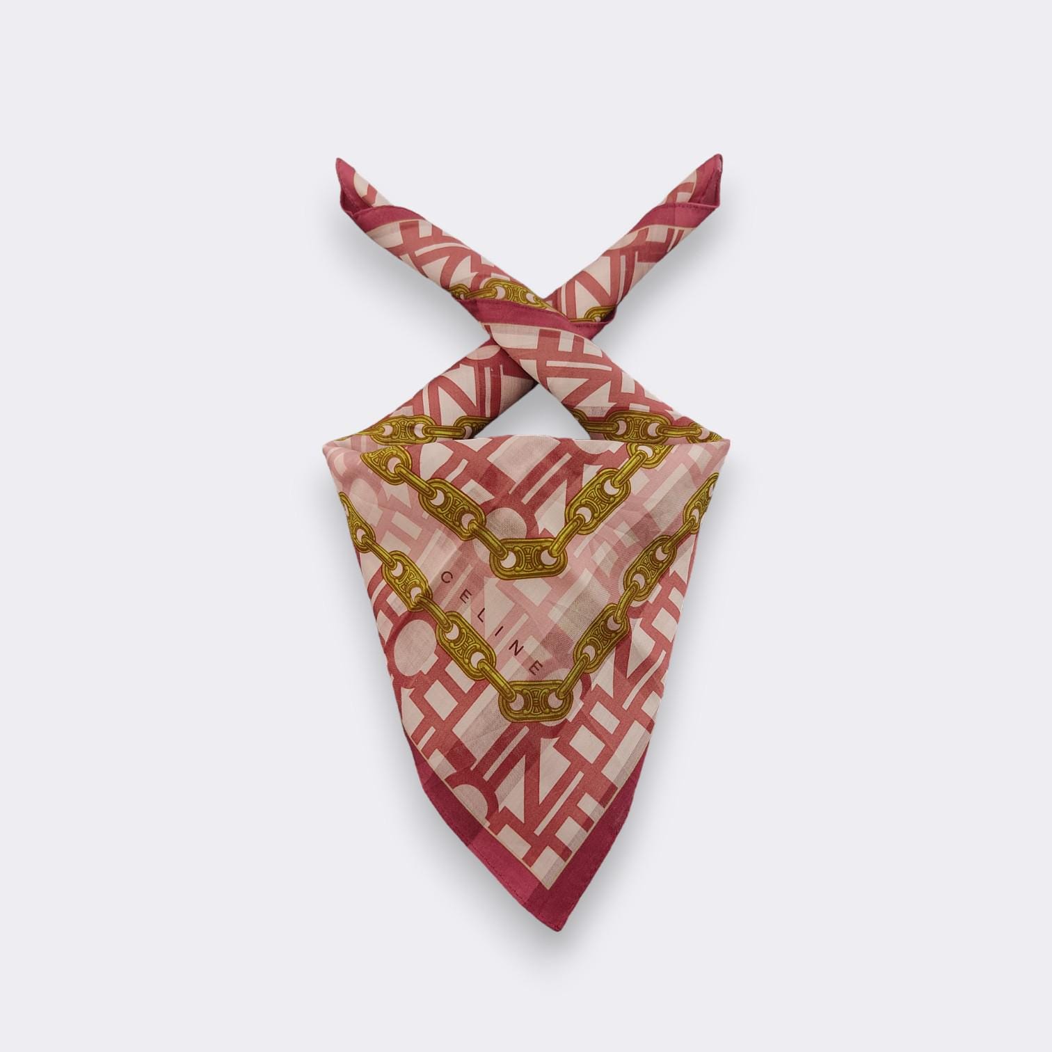 セリーヌ ハンカチ 本物 ヴィンテージ 90年代 デザイナーアクセサリー