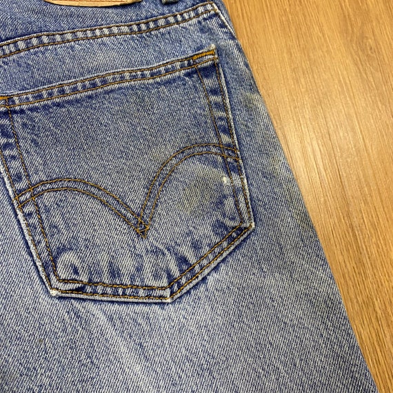 34 x 31 Vintage Levis 517 Jeans Light Wash Distre… - image 10