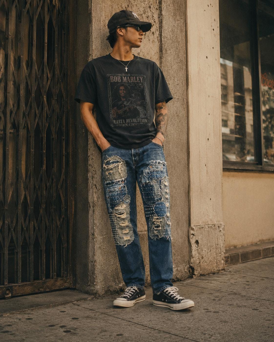Ready to Ship 34 X 32 Vintage 90s Levi's 501 Custom Rework Denim
