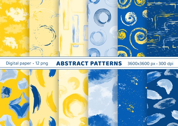 Modern Digital Paper Set Scrapbook Paper Abstract Printable | Etsy