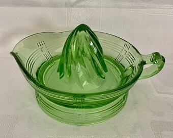 Green Uranium Glass Juicer