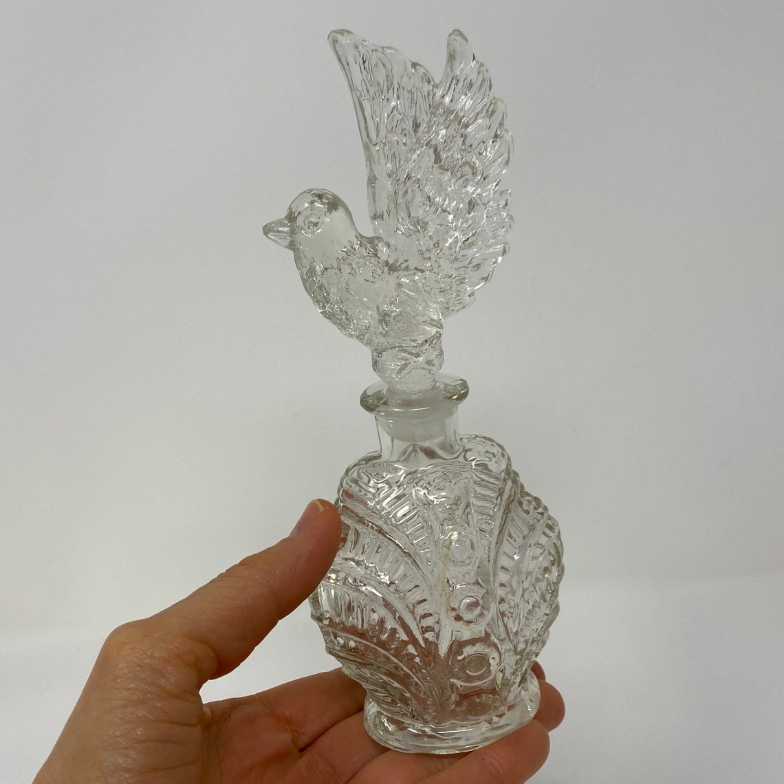 Vintage Perfume Bottle Bird Perfume Bottle Glass Perfume Etsy