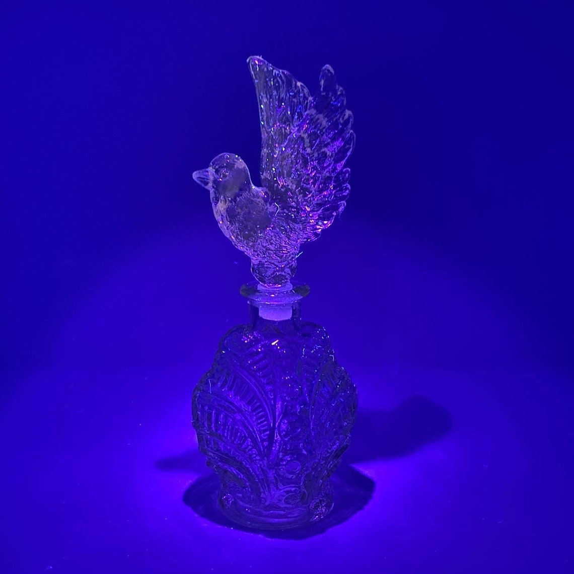 Vintage Perfume Bottle Bird Perfume Bottle Glass Perfume Etsy