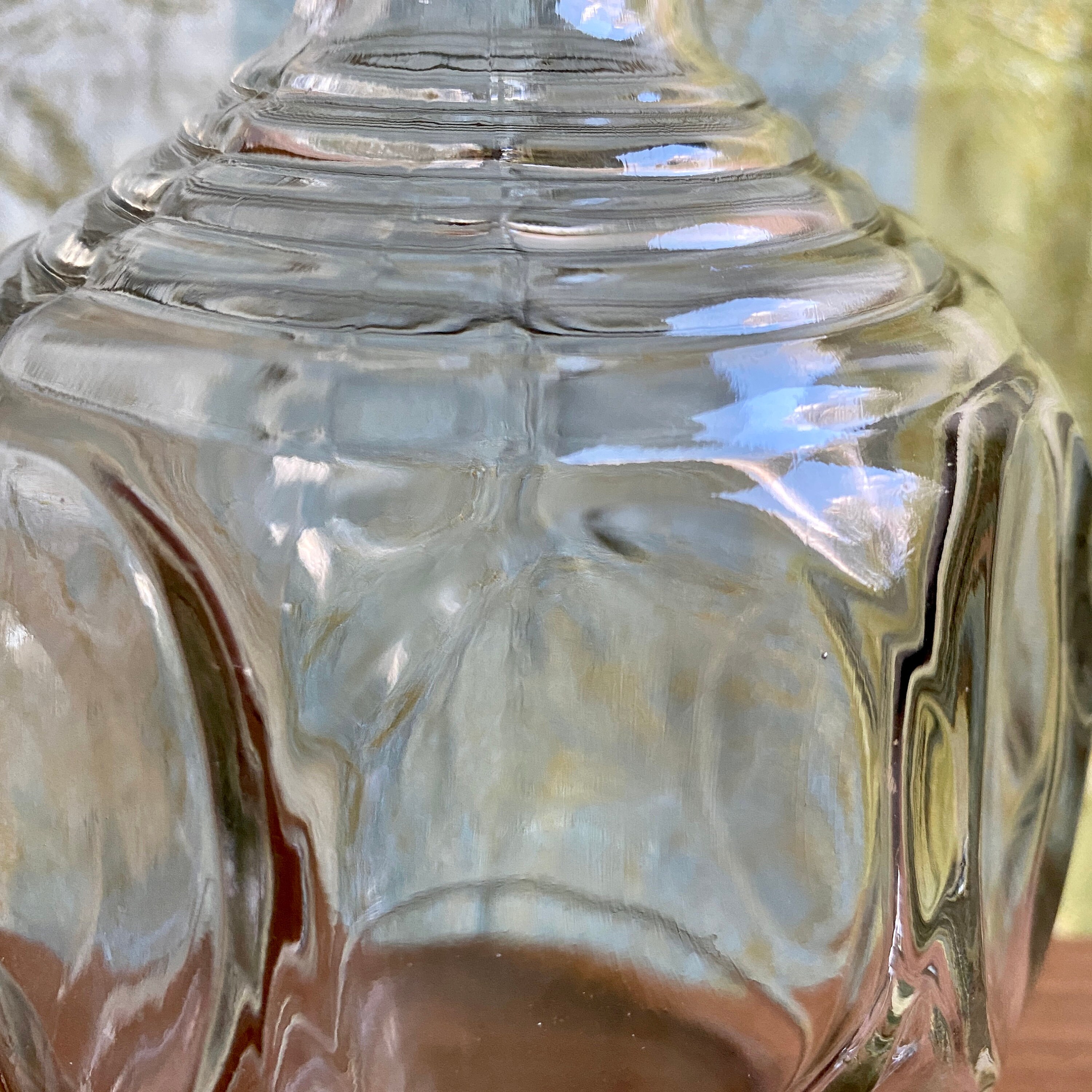 Vintage Bottle Vintage Pressed Glass Liquor Bottle Glass Etsy