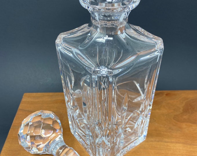Decanter Bottle, Vintage Crystal Glass Decanter, Decanter With Stopper