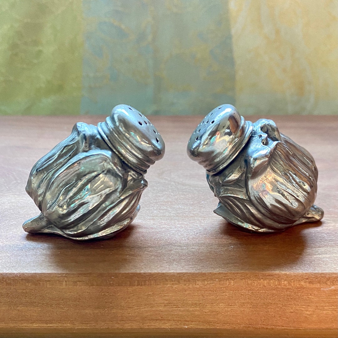 Vintage Silver Salt and Pepper Shaker Flower Silver Shaker Etsy