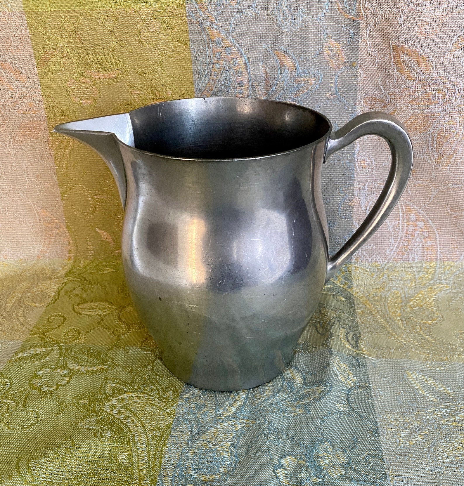 Vintage pewter pitcher water pitcher farmhouse pitcher Etsy