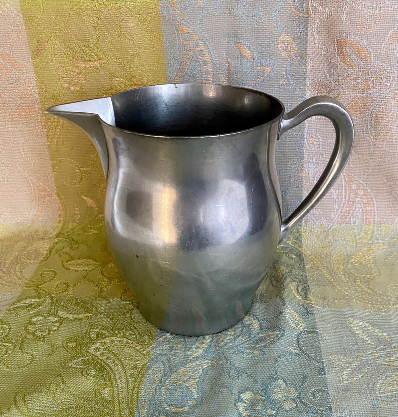 Vintage pewter pitcher water pitcher farmhouse pitcher Etsy