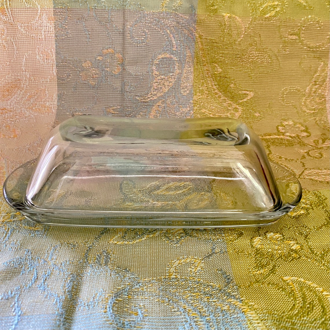 Vintage glass butter dish with lid vintage farmhouse butter Etsy
