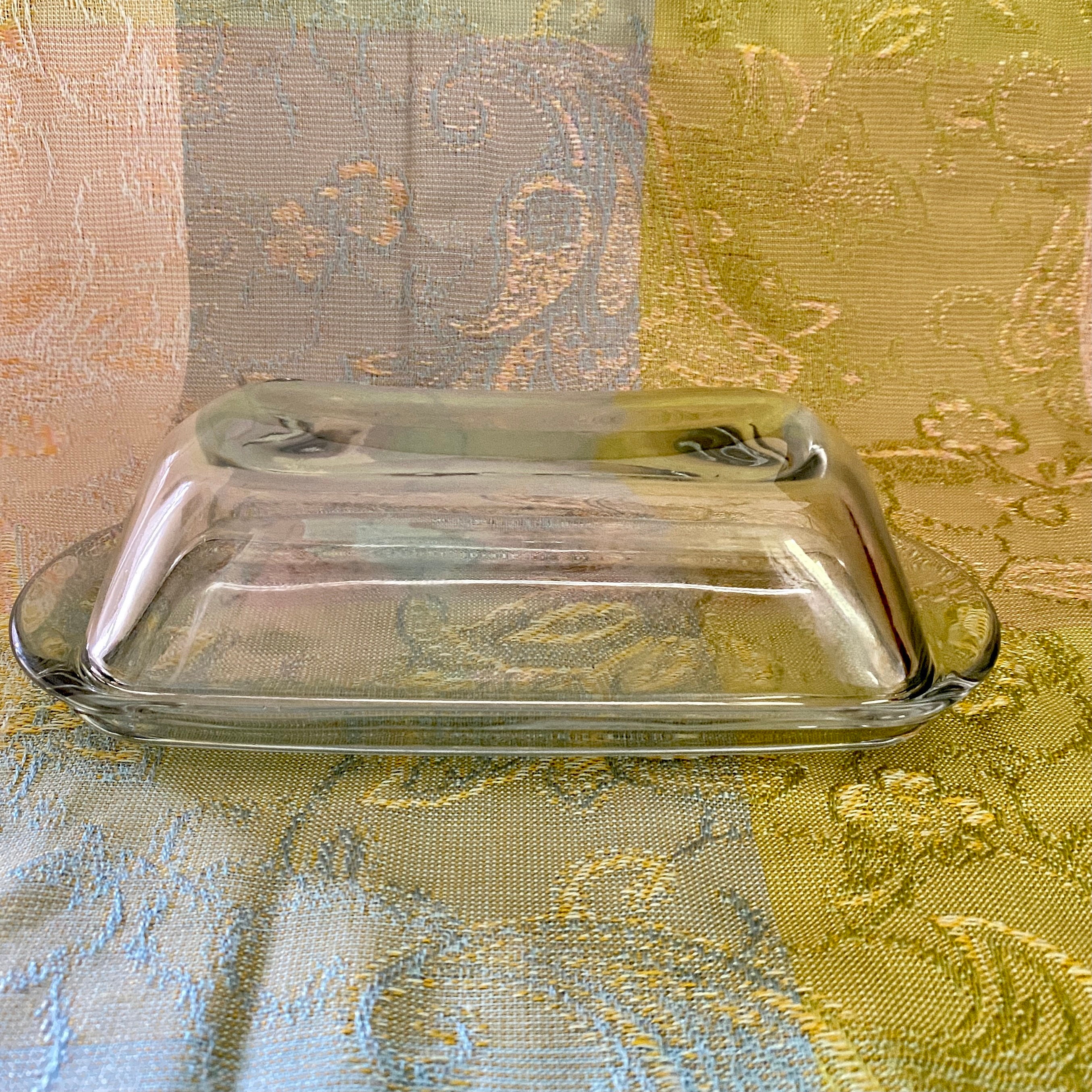 Vintage glass butter dish with lid vintage farmhouse butter Etsy