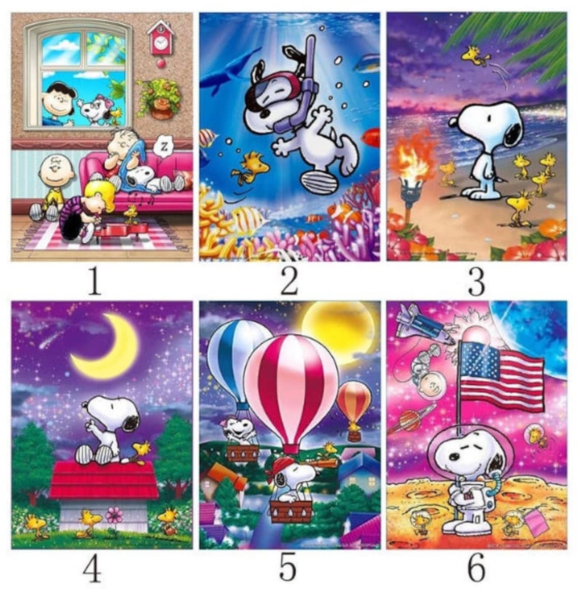 5D Diy Diamond Painting Kit Snoopy Cross Stitch Kit Diamond | Etsy