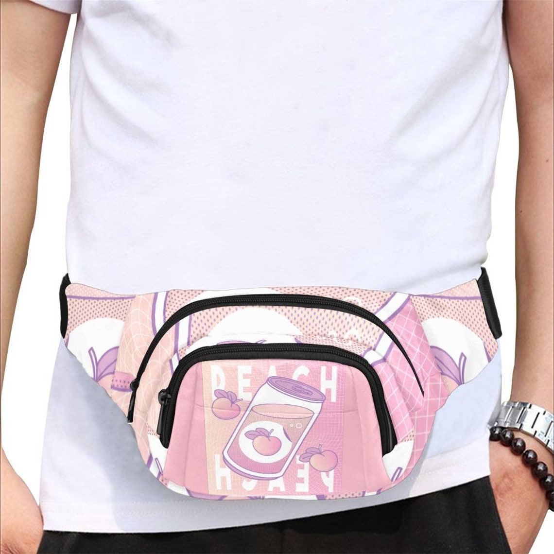 Kawaii Fanny Pack Peach Soda Fanny Pack Manga Fanny Pack Anime Etsy