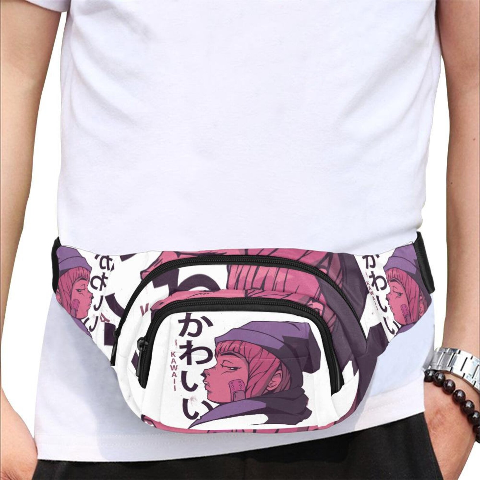 Vaporwave Fanny Pack Kawaii Fanny Pack Anime Fanny Pack Anime Etsy