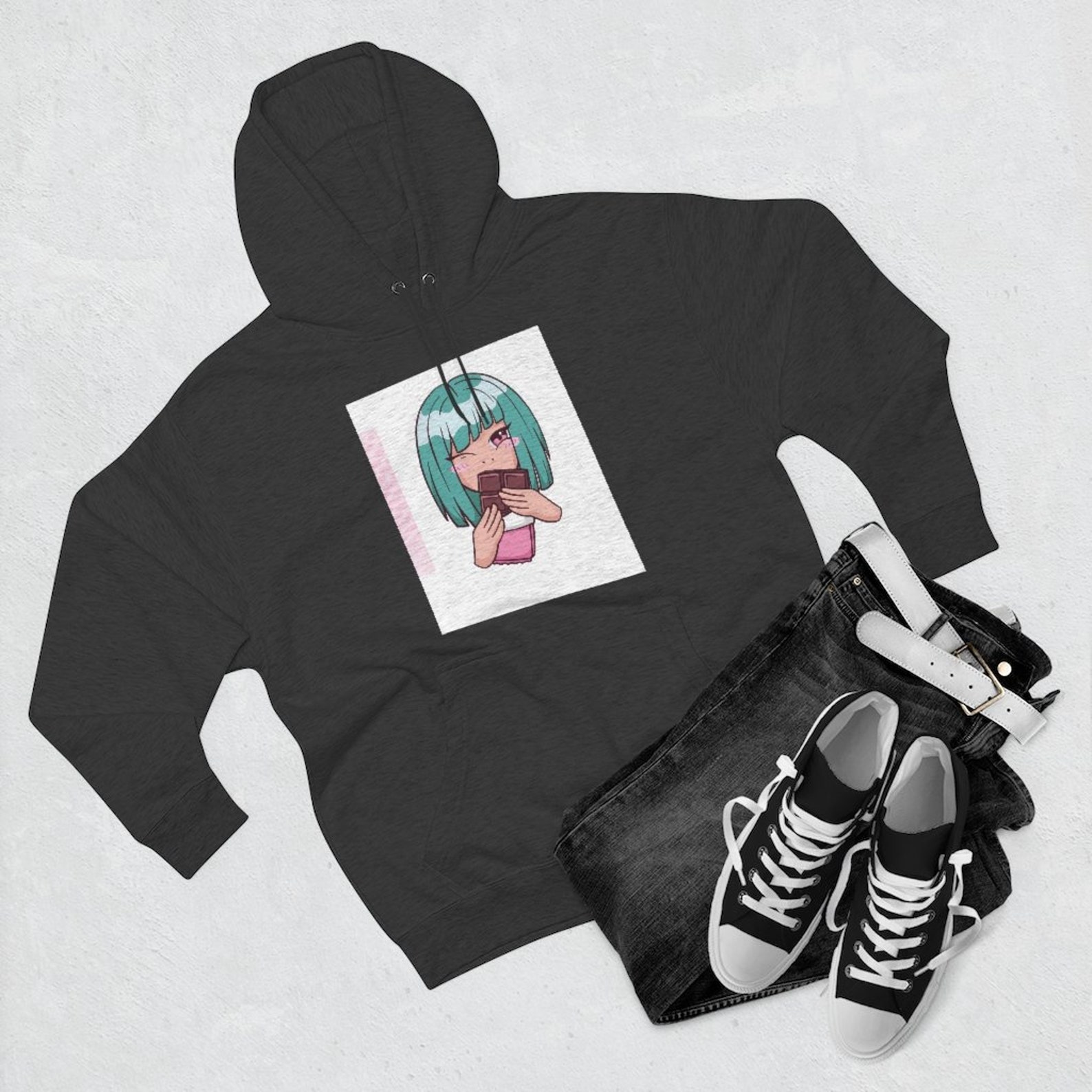 Kawaii Anime Hoodie Pink Hoodie Anime Girl Japanese Shirt Etsy