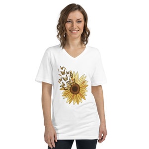 Unisex Short Sleeve V-Neck T-Shirt