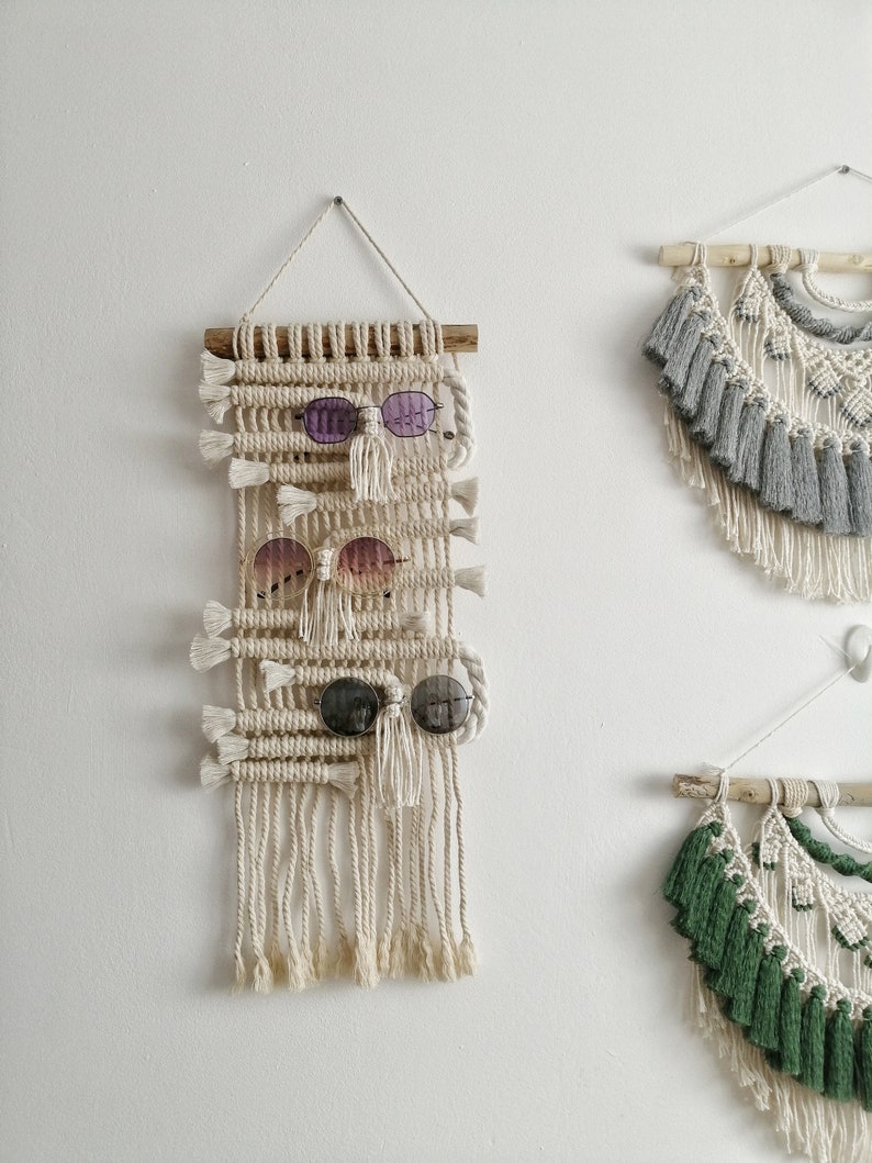 Macrame Sunglasses Holder Sunglasses Organiser Textile Eyeglasses Holder Eyewear Accessories Etsy