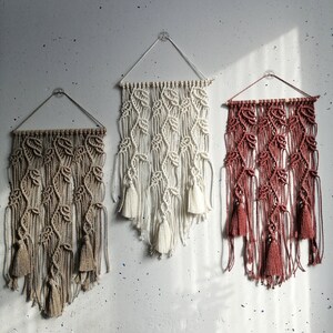 Ivory Macrame Wall Hanging Woven Wall Hanging Rope Wall Art Handmade ...
