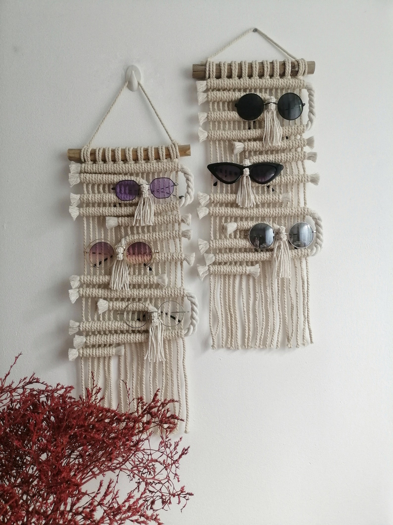 Macrame Sunglasses Holder Sunglasses Organiser Textile Eyeglasses Holder Eyewear Accessories Etsy