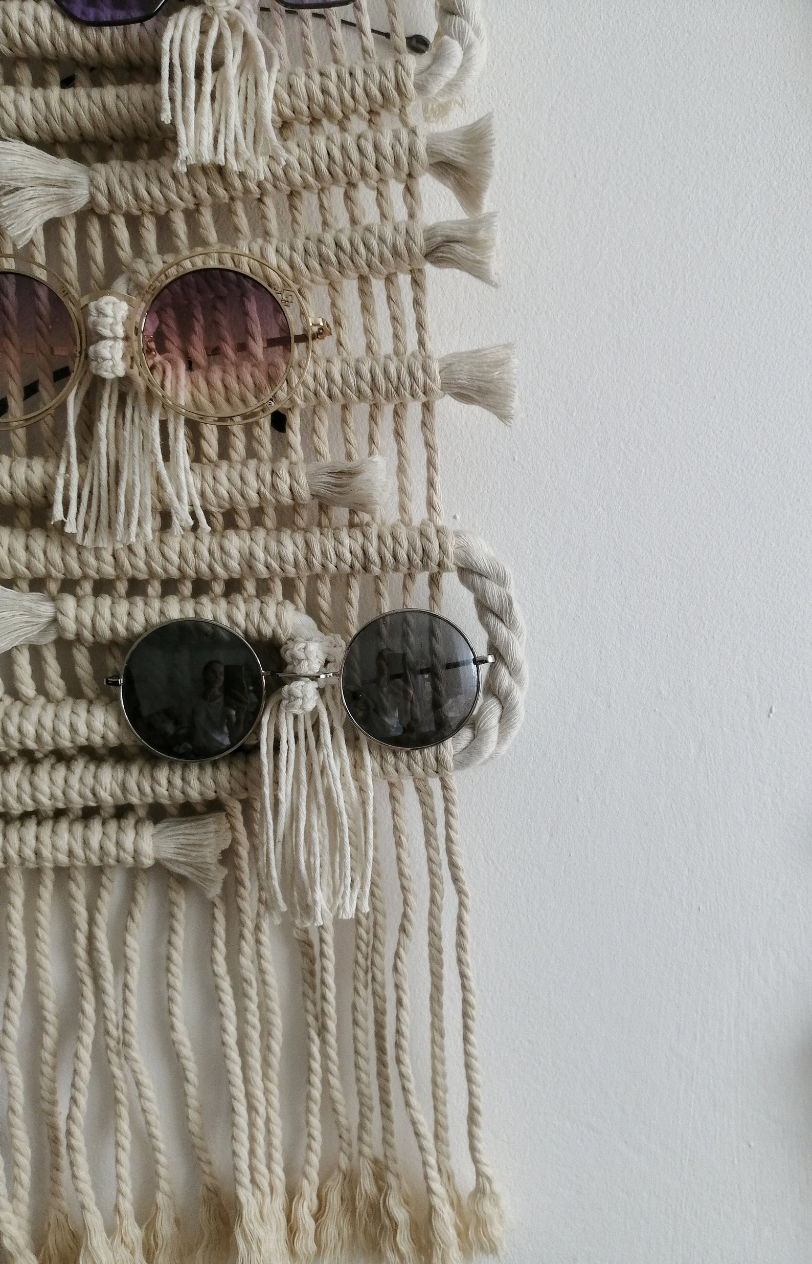 Macrame Sunglasses Holder Sunglasses Organiser Textile Eyeglasses Holder Eyewear Accessories Etsy