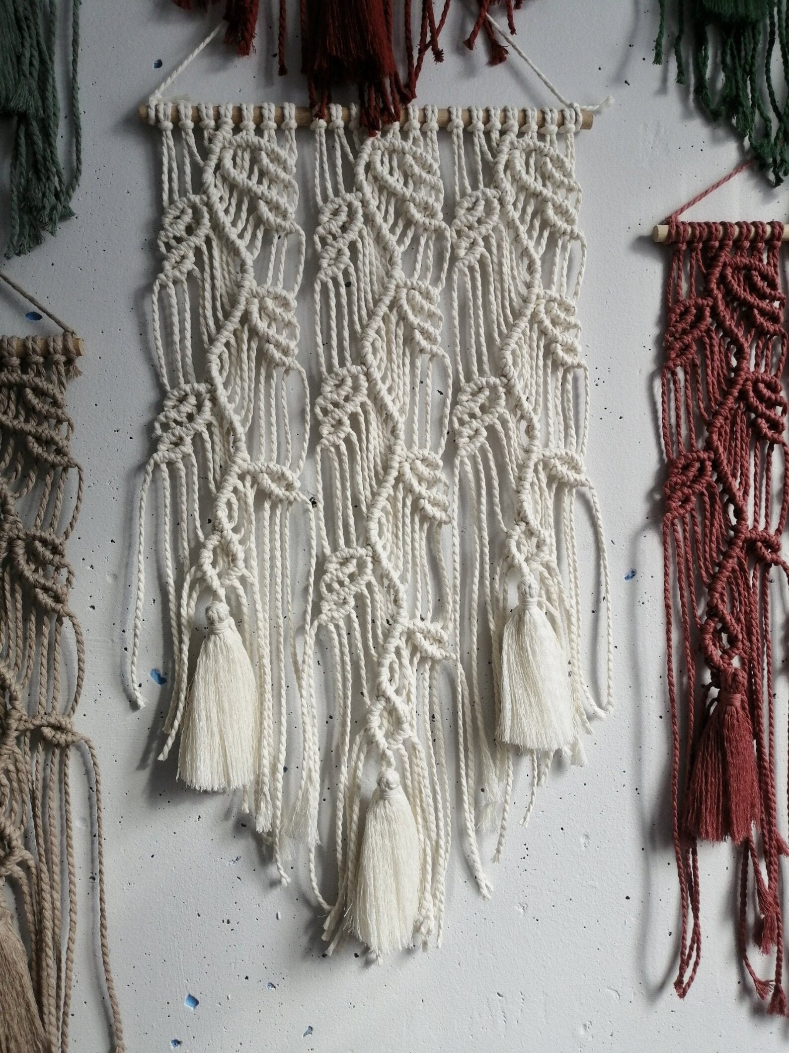 Ivory Macrame Wall Hanging Woven Wall Hanging Rope Wall Art Handmade ...