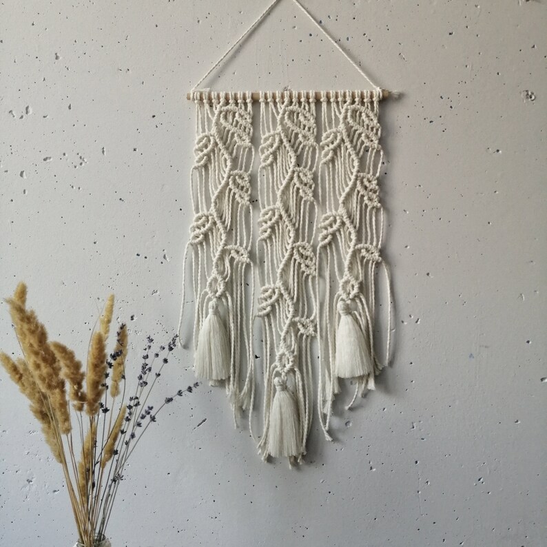 Ivory Macrame Wall Hanging Woven Wall Hanging Rope Wall Art Handmade ...