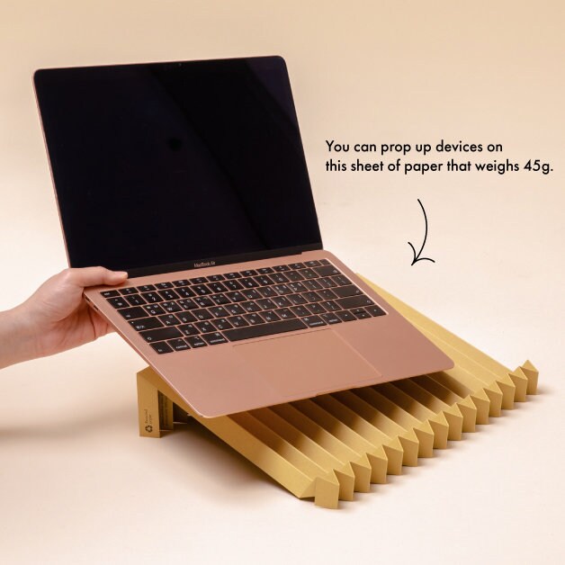 RECYCLED PAPER Laptop Stand, Handmade Ecofriendly GIFT for Minimalist