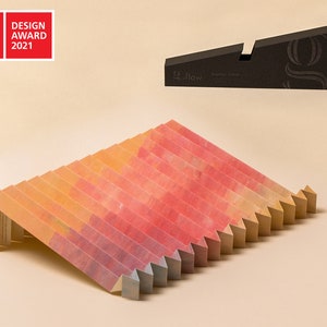 Portable Laptop Stand with RECYCLED PAPER, Eco-friendly GIFT for minimalist, 13 inch - 15 inch, g.stand laptop Art edition sunset