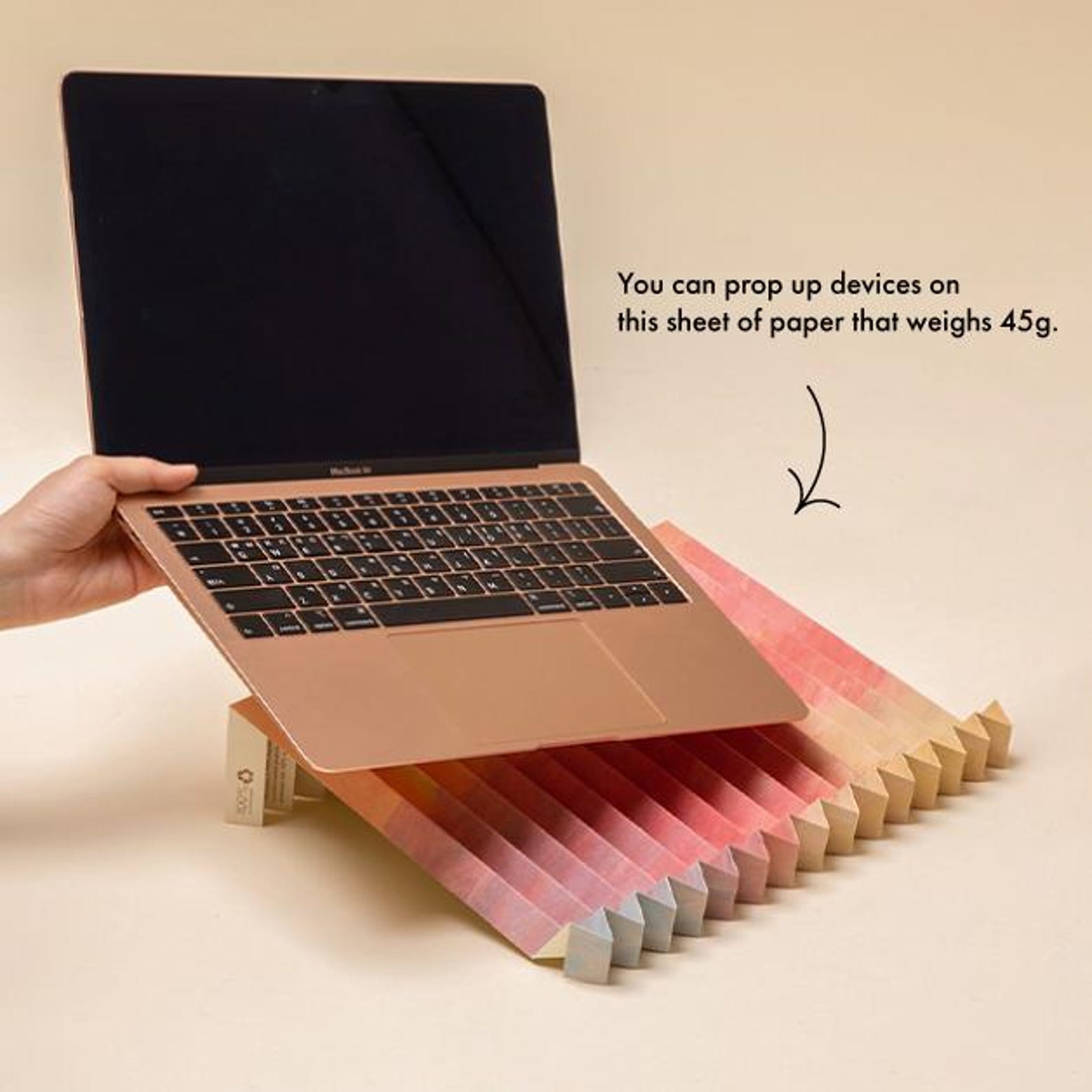 Lightweight Foldable Laptop Riser, Made From Recycled Paper, Minimalist ...