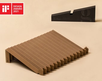Laptop Stand Foldable & Portable : g.flow Camel, Recycled Paper, Ergonomic laptop stand, Office Dest accessory