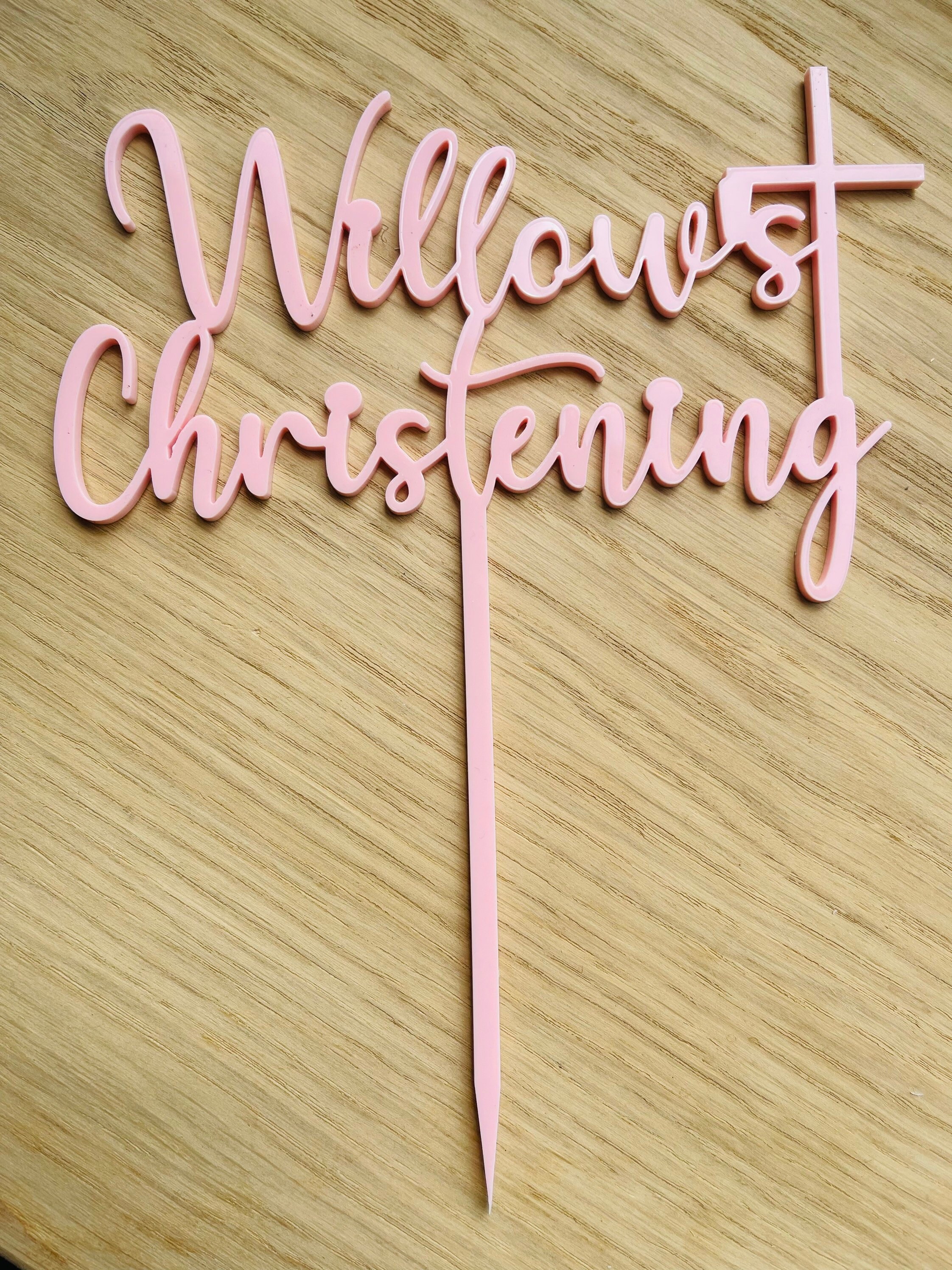 Christening Cake Topper Acrylic Christening Cake Topper Etsy Australia