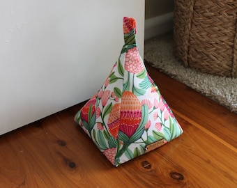 Handgefertigter Türstopper - Australischer Designer Stoff - Gum Blossoms